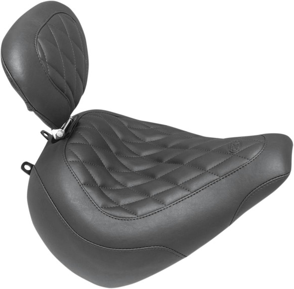 Mustang - 83061 - Wide Tripper™ Seat - with Driver's Backrest - Diamond Stitch