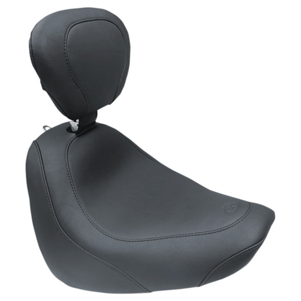 Mustang - Black Smooth Wide Tripper™ Solo Seat fits '18-'21 FXFB/​FXFBS Models
