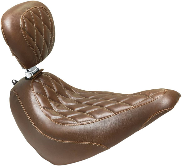 Mustang - 83052 - Seat - Wide Tripper™ Solo - with Backrest - Diamond - Brown