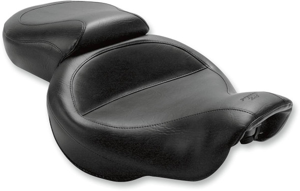 Mustang - 75535 - Vintage Style Seat - Wide - Smooth - Black - Dyna