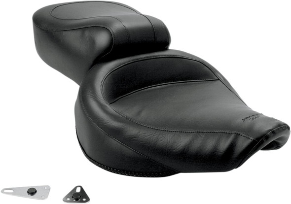 Mustang - 75680 - Vintage Style Seat - Wide - Smooth - Black - Dyna
