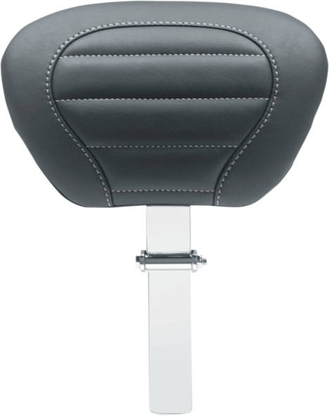 Mustang - 79012GM - Deluxe Touring Removable Driver Backrest - Black W/Gun Metal Stitching