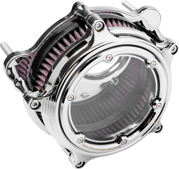 Performance Machine (Pm) - Chrome Vision Air Cleaner Kit fits '24 Harley M8 Gen 2 FLHX/​FLTRX/​FLTRXSTSE, '23-'24 FLHXSE/​FLTRXSE Models
