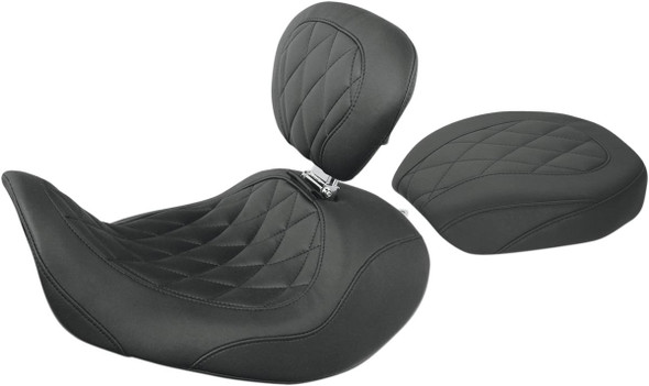 Mustang - 76707 - Wide Tripper Forward Solo Seat - Dyna