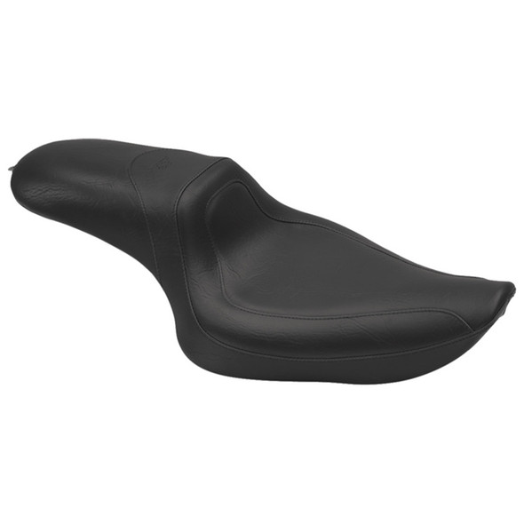Mustang - Black Stitched Fastback™ Seat fits '04-'22 Sportster W/ 3.3 Gal Tank (Except RH Sportster)
