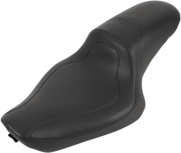 Mustang - Black Stitched Fastback™ Seat fits '04-'22 Sportster W/ 4.5 Gal Tank