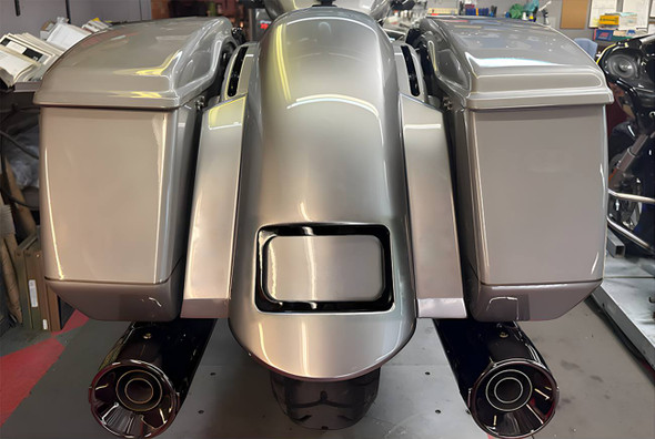 Paul Yaffe Bagger Nation - PYO:RF-SS-CVO-B - Short Sport Rear Fender - With Black Plate Frame