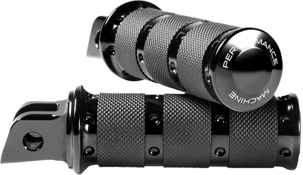 Performance Machine (Pm) - 0035-1247M-B - Footpegs - Black - XLS - M8