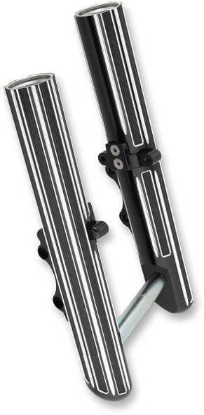 Arlen Ness - 40-523 - Fork Legs - Black Anodized - Hot Legs - Custom Single Disc - 10-Gauge