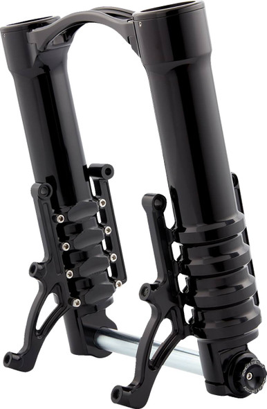 Arlen Ness - 120-003 - Fork Legs - 49 mm - Black Anodized - For Custom Radial Mount Brake Caliper