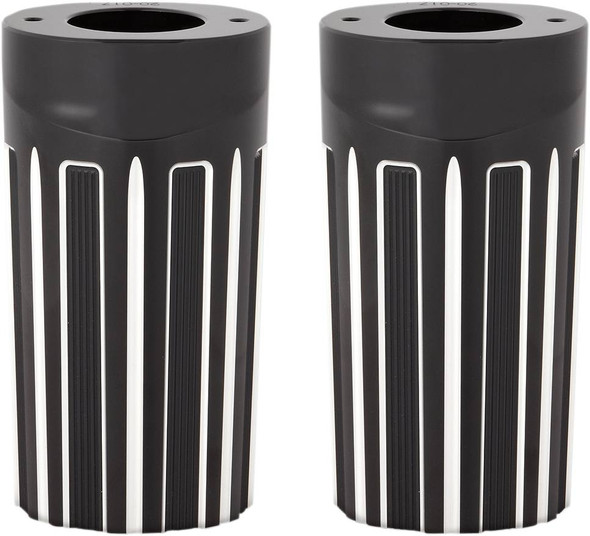 Arlen Ness - 20-017 - Fork Boot Covers - Black Anodized - 10-Gauge - FLHT
