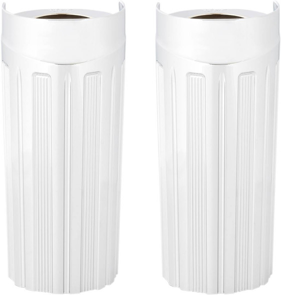 Arlen Ness - 20-058 - Fork Boot Covers - +2" - Chrome - 10-Gauge - FLHT