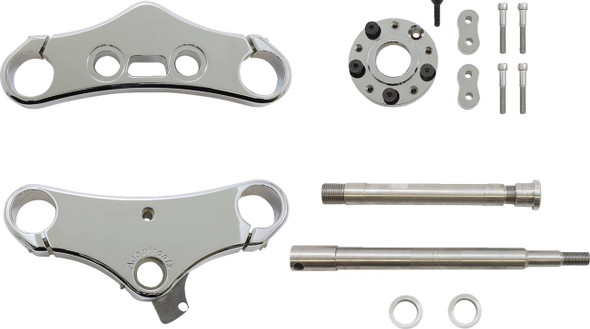 Accutronix - TWD549-ESCK8 - Triple Tree - 49 mm - Chrome - 5° Rake