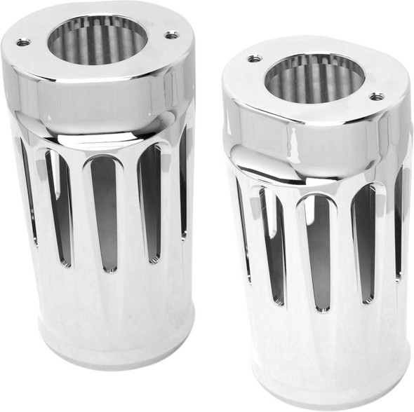 Arlen Ness - 20-012 - Fork Boot Covers - Chrome - Deep Cut - FLHTD