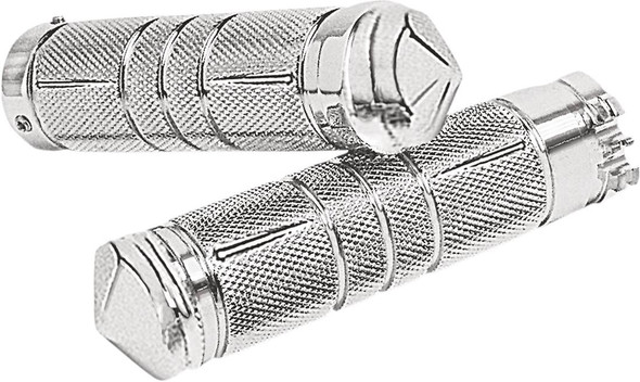 Accutronix - GR100-SKIC - Knurled Diamond Custom Grips - Chrome