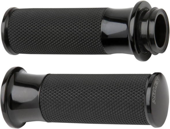 Arlen Ness - 07-323 - Smooth Grips - TBW - Black