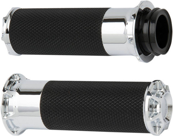 Arlen Ness - 07-330 - Beveled Grips - Cable - Chrome