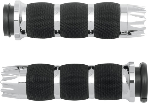 Avon Grips - AIR-90-FLY-EX - Excalibur Air Cushioned Grips - TBW - Chrome