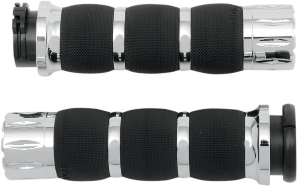 Avon Grips - AIR-90-RIV - Rival Air Cushioned Grips - Chrome