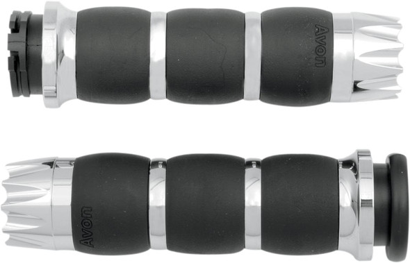 Avon Grips - AIR-93-EX - Excalibur Velvet Air Grips - Chrome