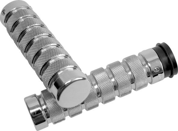 Accutronix - GR101-KNC - Knurled Notched Custom Grips - TBW - Chrome