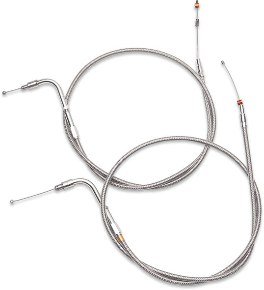 Barnett - 102-30-30008-12 - Stainless Steel Throttle Cable - +12" - '90-'95 Touring