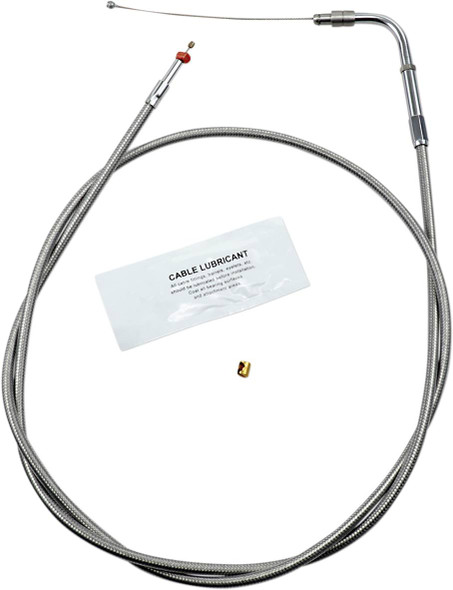 Barnett - 102-30-30016-12 - Stainless Steel Throttle Cable - +12" - '02-'07 FLH