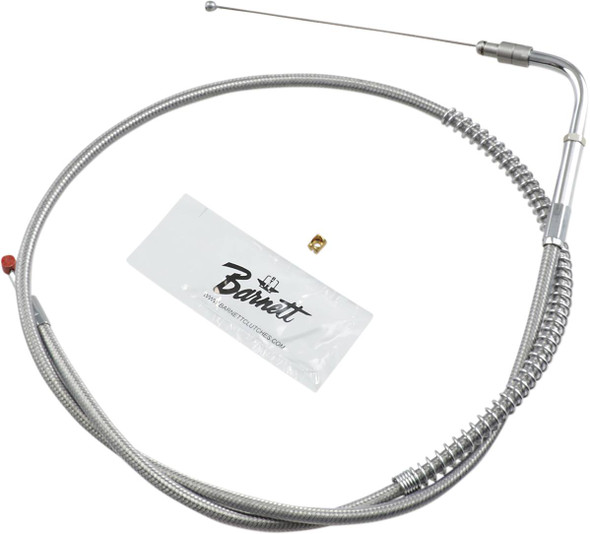 Barnett - 102-30-30026-06 - Stainless Steel Throttle Cable - +6" - '06-'17 Softail/Dyna