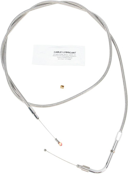 Barnett - 102-30-40016-12 - Stainless Steel Idle Cable - +12" - '02-'07 FLH
