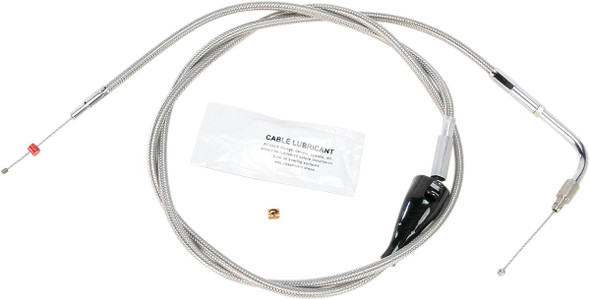 Barnett - 102-30-41004-12 - Stainless Steel Idle Cable - Cruise - +12" - '96-'01 Touring