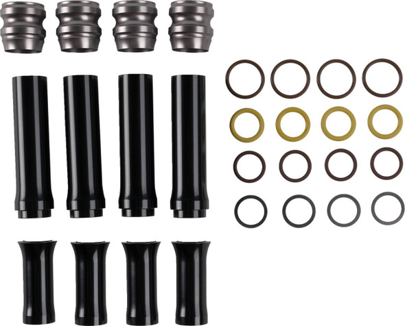 Arlen Ness - 03-635 - Pushrod Tube Cover Kit - 10 Gauge® - Titanium - Twin Cam