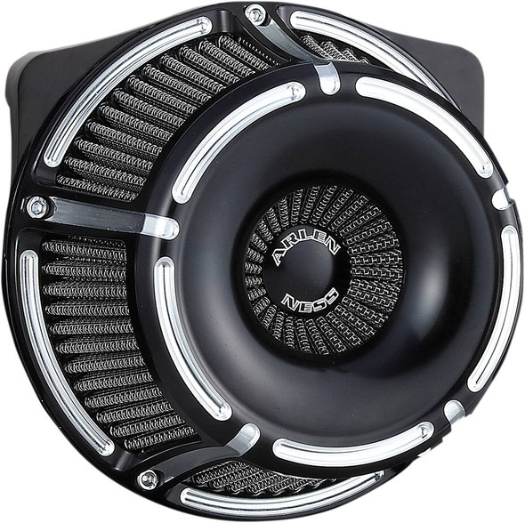 Arlen Ness - Black Inverted Series Air Cleaner Kit fits '17-'25 Harley M8 FLHRXS, '24 FLHTK/​FLTRK, '17-'23 Touring (Except '23 FLHXSE/FLTRXSE), '17-'25 H-D FL Trike, '18-'24 Softail Models