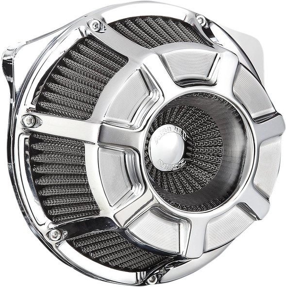 Arlen Ness - Chrome Inverted Series Air Cleaner Kit fits '17-'25 Harley M8 FLHRXS, '24 FLHTK/​FLTRK, '17-'23 Touring (Except '23 FLHXSE/FLTRXSE), '17-'25 H-D FL Trike, '18-'24 Softail Models