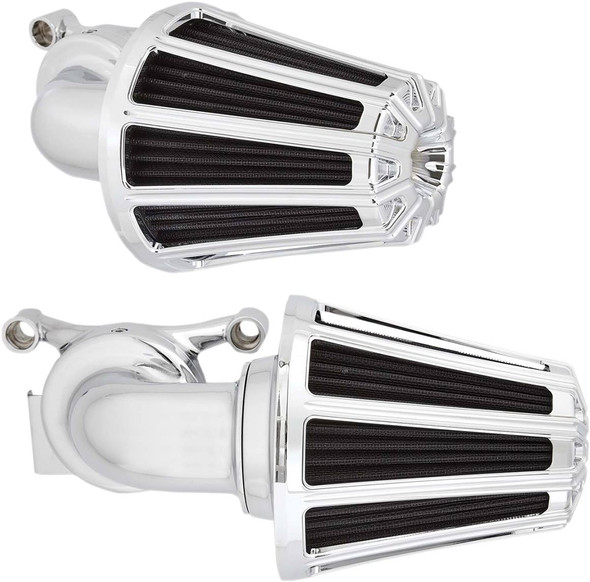 Arlen Ness - Chrome Monster Sucker® Air Cleaner Kit fits '17-'25 Harley M8 FLHRXS, '17-'23 Touring (Except Models w/ Fairing Lowers, '23 FLHXSE/​FLTRXSE), '17-'25 H-D FL Trike, '18-'24 Softail Models