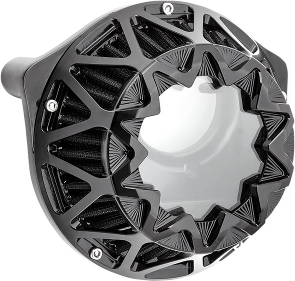 Arlen Ness - Black Crossfire Air Cleaner fits '17-'25 Harley M8 FLHRXS & H-D FL Trike, '24 FLHTK/​FLTRK, '17-'23 FLHT/​FLHR/​FLHX/​FLTR (Except '23 FLHXSE/FLTRXSE), '18-'24 Softail Models