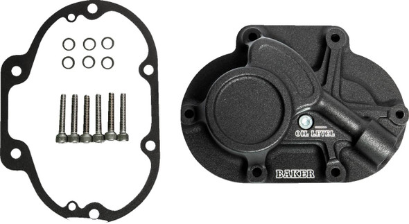 Baker Drivetrain - BD-10603-A - Function-Formed™ Transmission Side Cover - Mechanical - Big Twin - Wrinkle Black