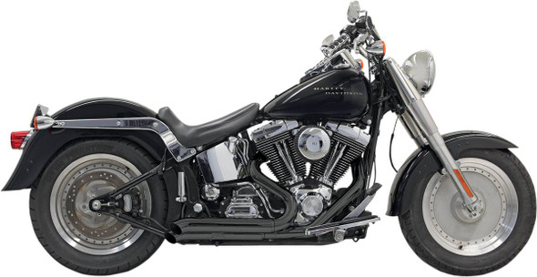 Bassani Xhaust - 1S24DB - Pro Street Exhaust - Black - Turn Out - '86-'17 Softail