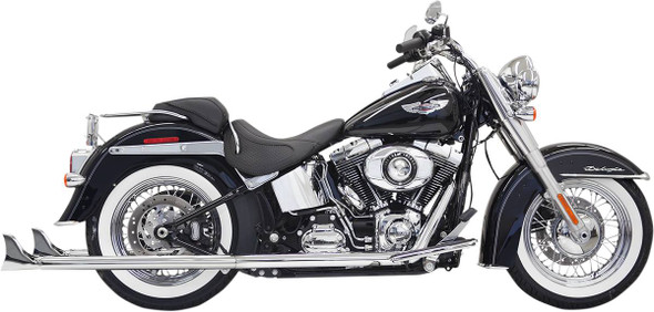 Bassani Xhaust - 1S66E-36 - True Duals Exhaust System with Fishtail Mufflers - 36" - Softail - Baffle Included