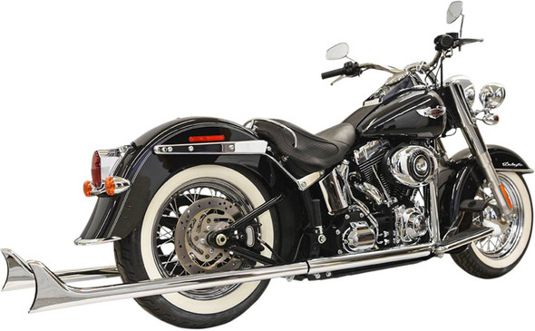 Bassani Xhaust - 1S26E-39 - True Duals Exhaust System with Fishtail Mufflers - 39" - Softail
