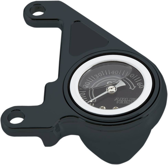 Arlen Ness - 15-675 - Oil Pressure Gauge Kit - Radius - Black