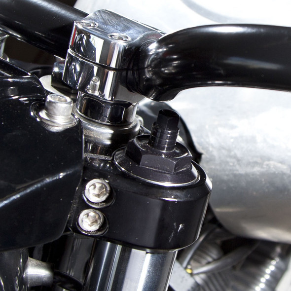 小物 foke LA Choppers Flush-Mount Fork Caps for Harley Dyna 91-05, FXR