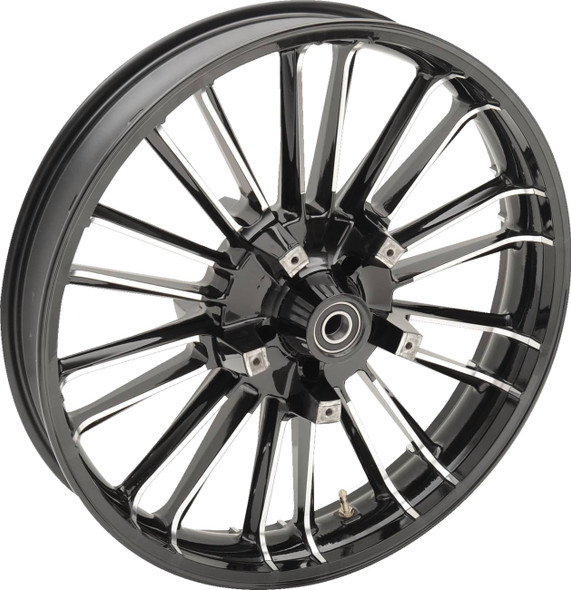 Coastal Moto - 3D-ATL213BC - Wheel - Atlantic 3D - Front - Dual Disc/without ABS - Black Cut - 21x3.5 - '08+ FL