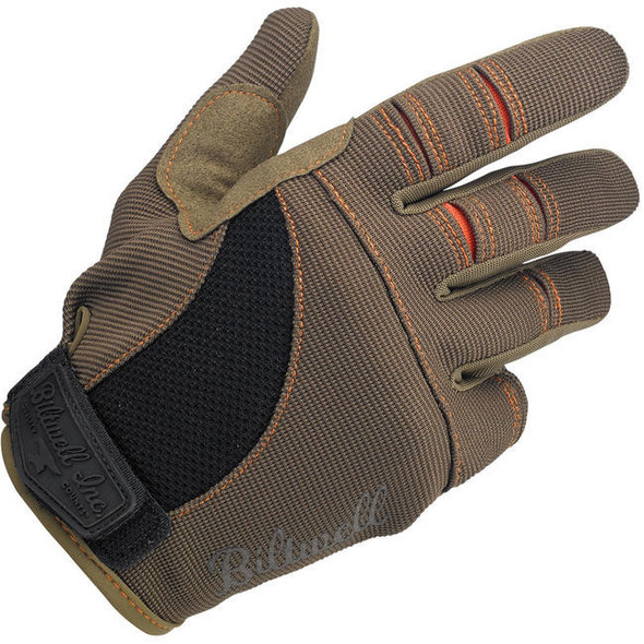 Biltwell Inc. - Motorcycle Riding Gloves - Brown/Orange