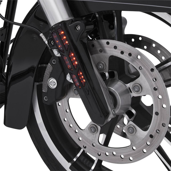 Ciro - 43003 - Forkini Lower Leg Covers - Gloss Black - With LEDs