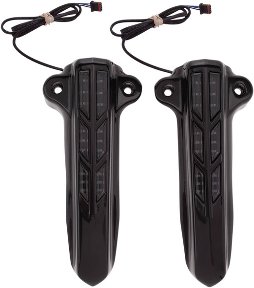 Ciro - 43003 - Forkini Lower Leg Covers - Gloss Black - With LEDs