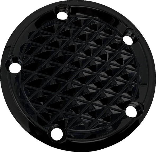 Covingtons - C3093-B - Points Cover - Diamondback - Black - Twin Cam