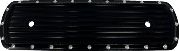 Covingtons - Black Dimpled Air Cleaner Cover Insert fits '17-'23 Harley M8 FLHXS/​FLHRXS/​FLTRXS, '18-'22 FLHCS/​FLFBS/​FXBBS/​FXBRS/​FXFBS Models w/ Oval Air Cleaner (2.3” W X 7.4” L)