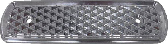 Covingtons - Chrome Diamondback Air Cleaner Cover Insert fits '17-'23 Harley M8 FLHXS/​FLHRXS/​FLTRXS, '18-'22 FLHCS/​FLFBS/​FXBBS/​FXBRS/​FXFBS w/ Oval Air Cleaner (2.3” W X 7.4” L)