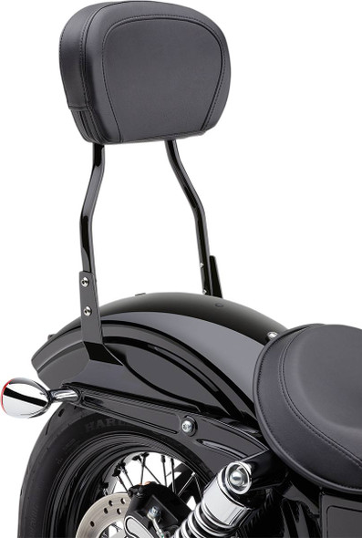 Cobra - 602-1253B - Round Sissy Bar - Short - Black - Sportster