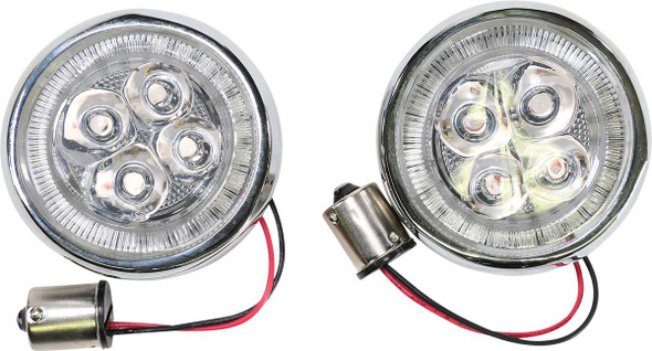 Ciro - 45501 - Turn Signal Insert - Red LED - Chrome